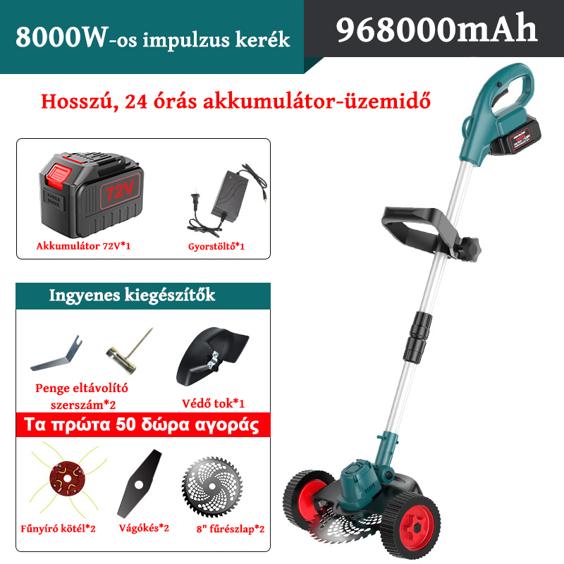 Keréknyomós modell (8000W nagy teljesítményű + 72V lítium akkumulátor + különféle ingyenes kiegészítők)