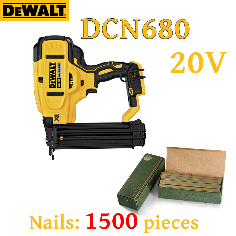 Dewalt DCN680 kefe nélküli elektromos körömpisztoly 20 V lítium akkumulátor (1500 ingyenes szög)