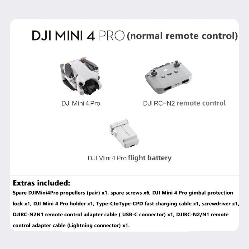 [Belépőszint] DJI Mini 4 Pro önálló (szokásos távirányítós verzió)