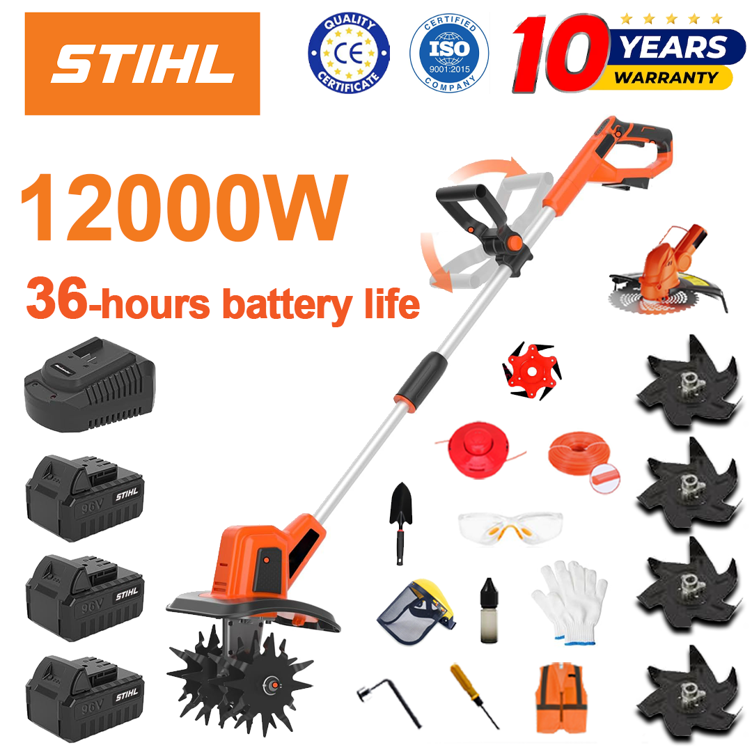 (Az akkumulátor élettartama 36 óra) 12000 W eke + 96 V lítium akkumulátor * 3 + kaszafej * 1 + gyorstöltő * 1 + lapát * 1 + egyenes penge * 2 + ekepenge * 4 + ötvözött fűrészlap * 1 + vágópenge * 1+ fűrészkötél * 1+ különféle kiegészítők